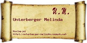 Unterberger Melinda névjegykártya